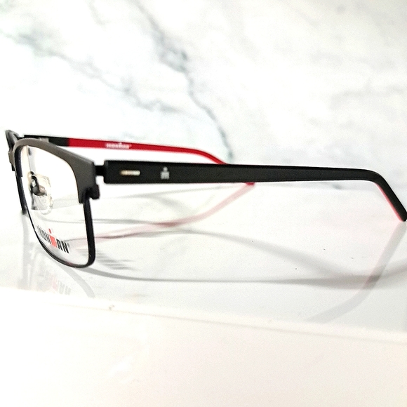 TWO Ironman Eyeglass Frames, Rx'able, red & black ANTI-CORROSIVE full rim Modern - Picture 2 of 6